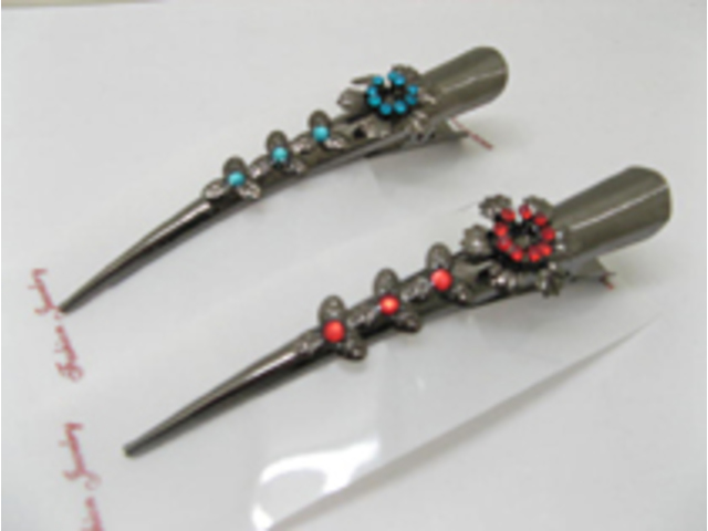 (image for) 1x12 Chic Designer Flower Rhinestone Hair Clip